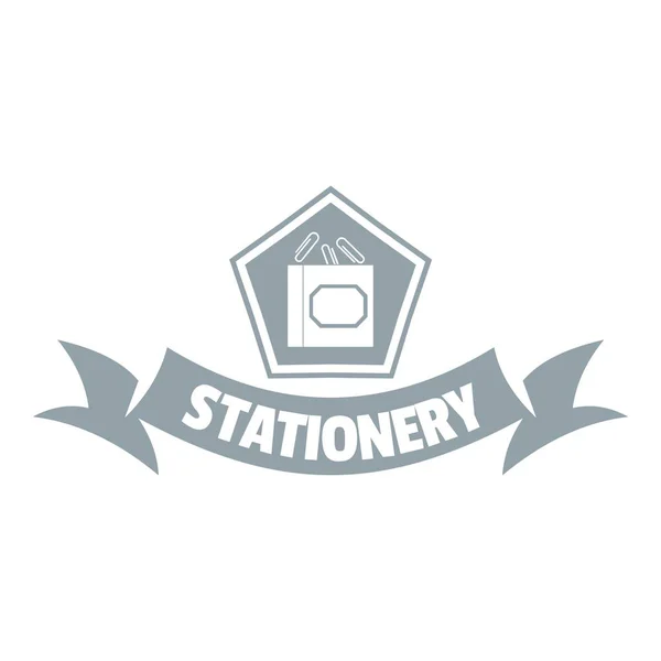 Ontwerp briefpapier logo, eenvoudige grijze stijl — Stockvector