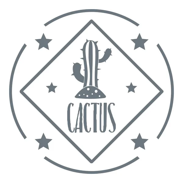 Logo de cactus, estilo vintage — Vector de stock