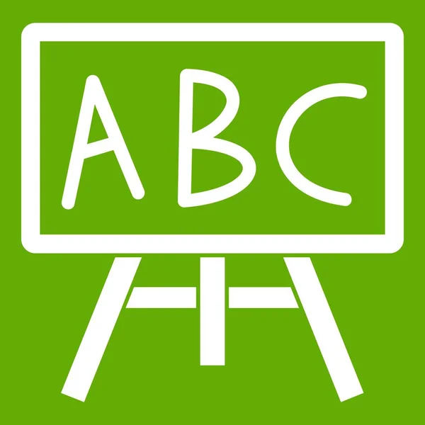 Svarta tavlan med ihopblandade Abc ikon grön — Stock vektor