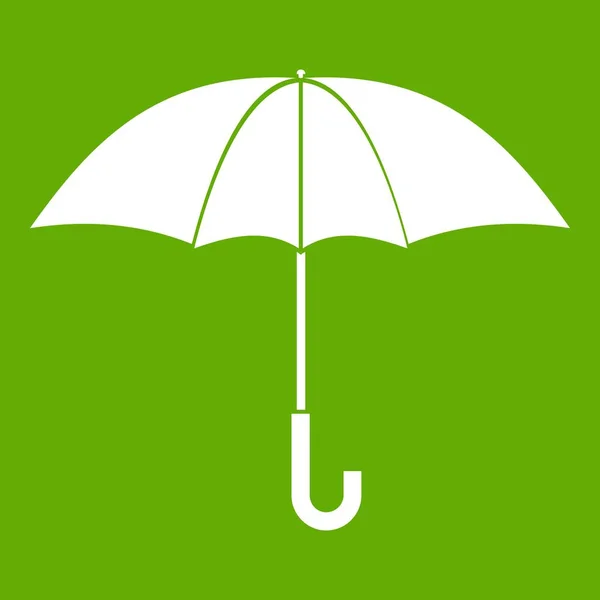 Umbrella icon green — Stock Vector