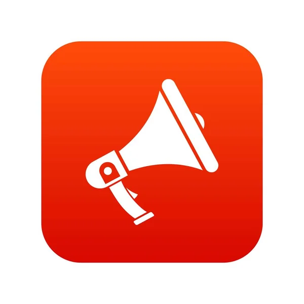 Hangszóró ikon digitális piros — Stock Vector