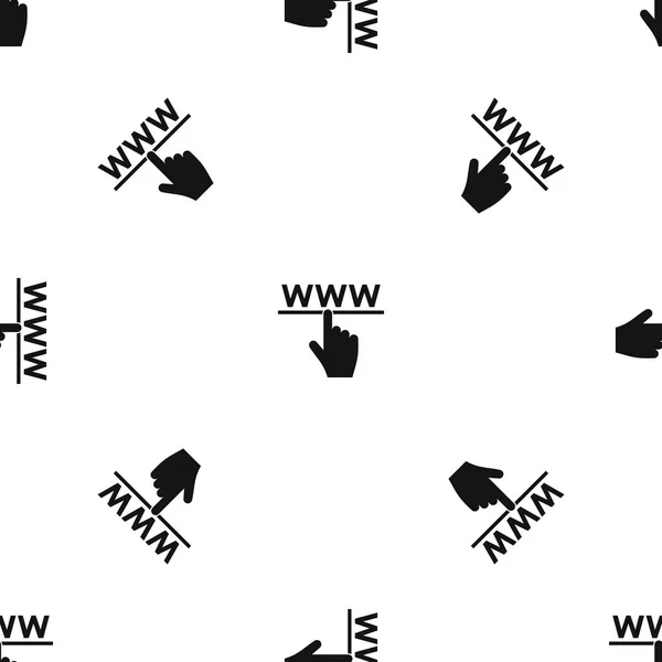 Handmarkören och webbplats mönster sömlös svart — Stock vektor