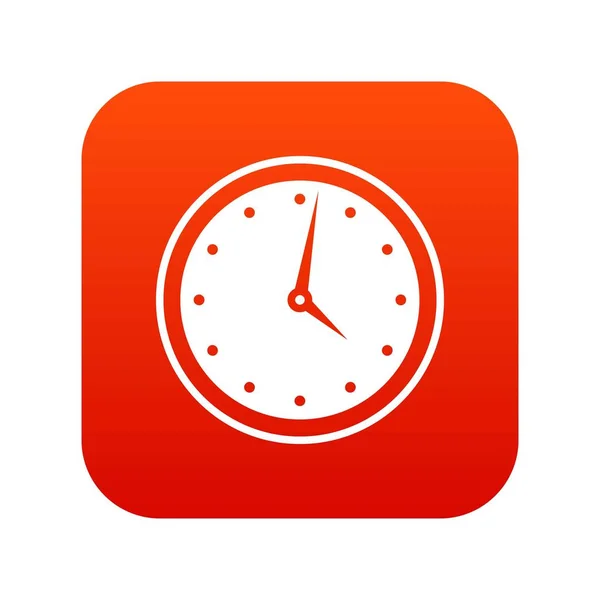 Watch ikon digitális piros — Stock Vector