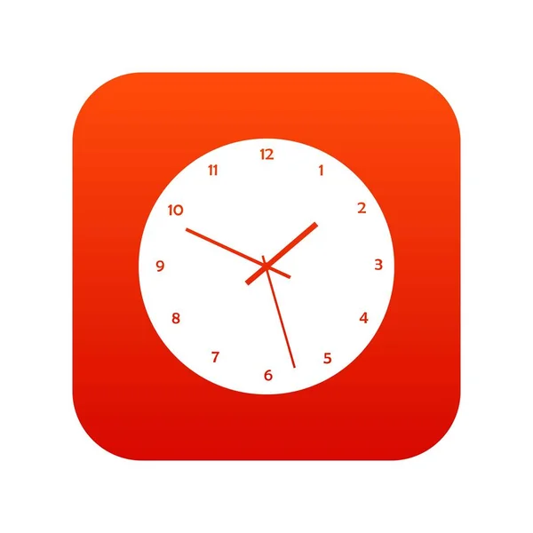 Uhr-Symbol digital rot — Stockvektor