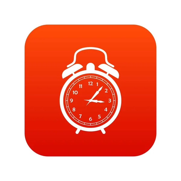 Horloge pictogram digitale rood — Stockvector