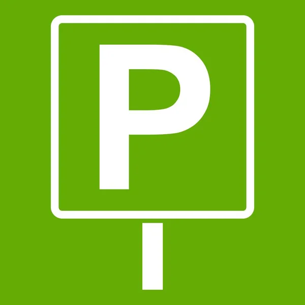 Знак парковки зеленый — стоковый вектор