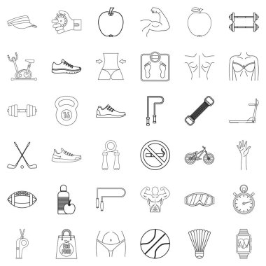 Fitbody Icons set, anahat stili