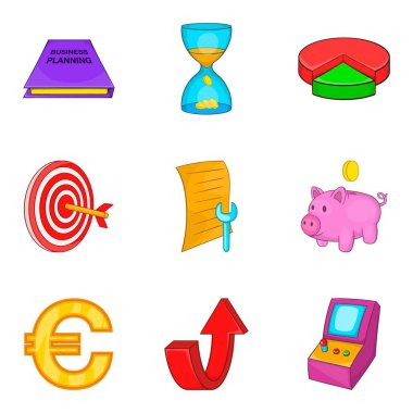 Bütçe hesaplama simgeler ayarla, tarzı çizgi film