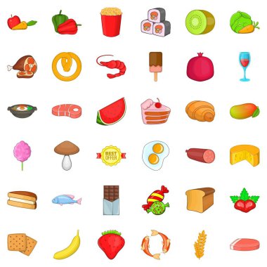 Icons set, karikatür tarzı sunuyoruz