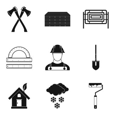 Dış Icons set, basit tarzı bitirme