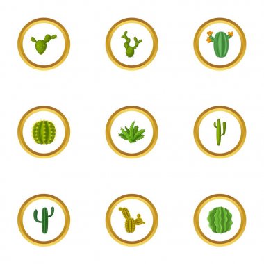 Kaktüs Icons set, karikatür tarzı