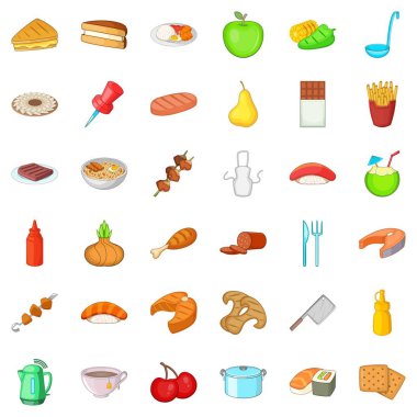 Tabak simgeleri ayarlandı, çizgi film biçimi