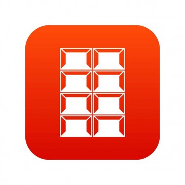 Koyu çikolata simgesi dijital kırmızı