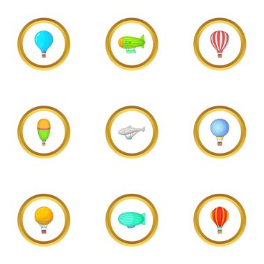 Zeplin Icons set, karikatür tarzı türleri