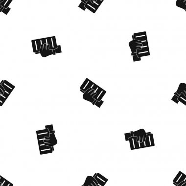 Tuğla el desen sorunsuz siyah