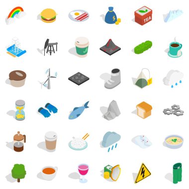 Kum saati simgeler kümesi, izometrik stili