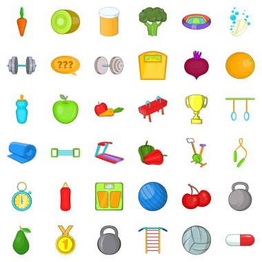 Ağırlık Icons set, karikatür tarzı