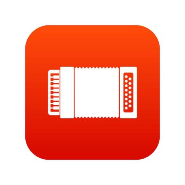 Akordeon simgesi dijital kırmızı