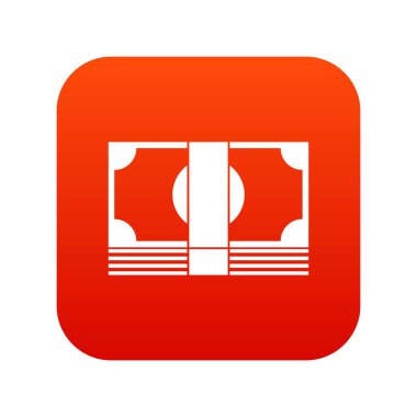 İsviçre Frangı banknot simgesi dijital kırmızı