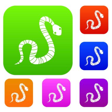 Çizgili yılan renk koleksiyonu ayarla