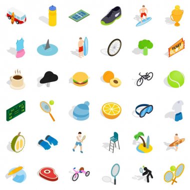 Deniz Icons set, izometrik stili
