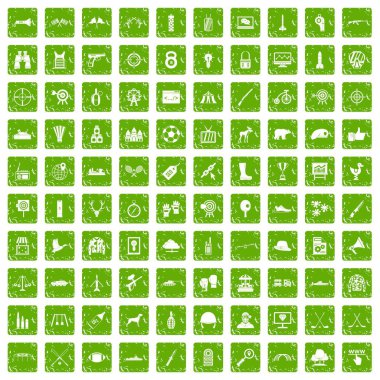 100 hedef simgeler grunge yeşil ayarla