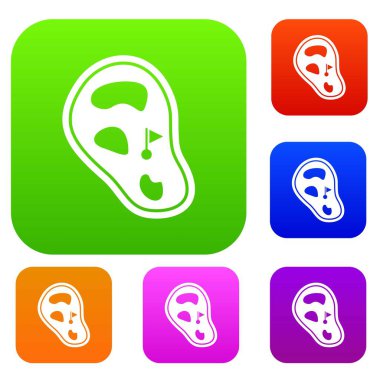 Golf Sahası alan renk koleksiyonu ayarla