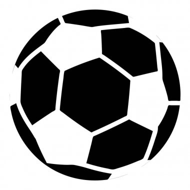 Futbol simgesi, basit siyah stil