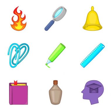 Uyuşturucu Icons set, karikatür tarzı