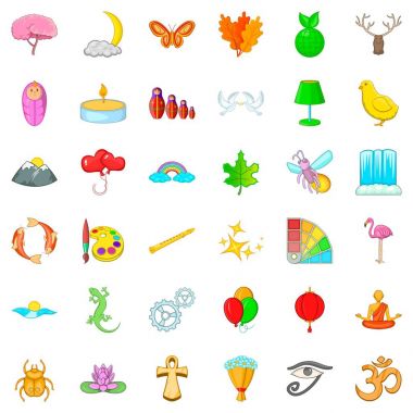 Uyum Icons set, karikatür tarzı