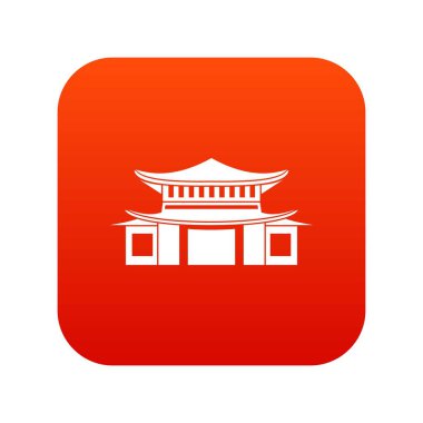 Çin simgesi dijital kırmızı