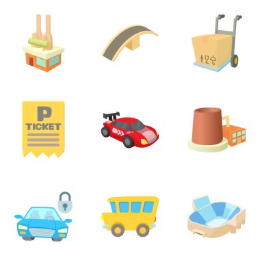 Podunk Icons set, karikatür tarzı