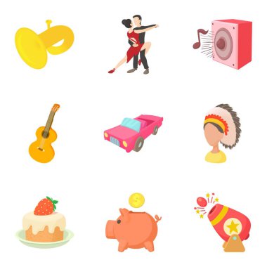 Tutku Icons set, karikatür tarzı