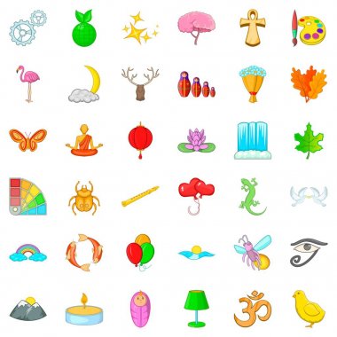 Yeni doğan Icons set, karikatür tarzı