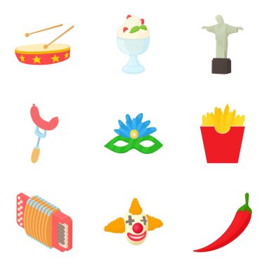 Diz-up Icons set, karikatür tarzı