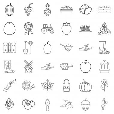 Hasat Icons set, anahat stili