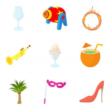 Büyüleyici Icons set, karikatür tarzı