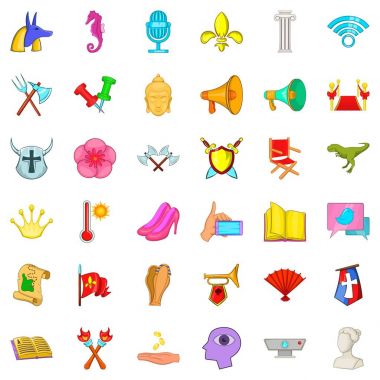 Sergi Icons set, karikatür tarzı