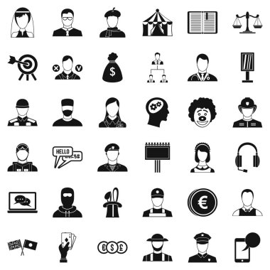 Soygun Icons set, basit tarzı