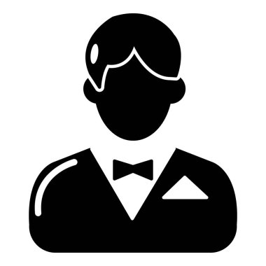 Krupiye simgesi, basit siyah stil