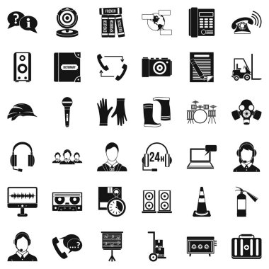 Bütün gün Icons set, basit tarzı