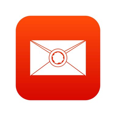 Balmumu mührü simge sayısal kırmızı zarf