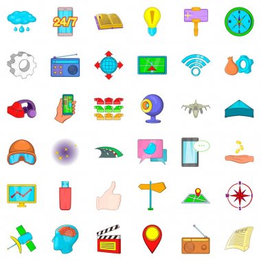 Yol Icons set, karikatür tarzı