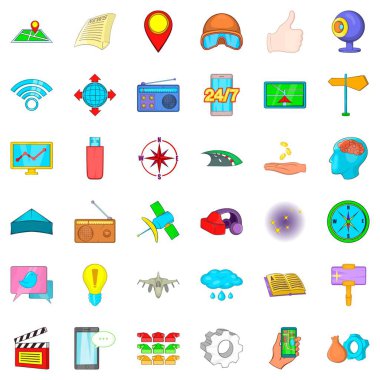 Mark Icons set, karikatür tarzı