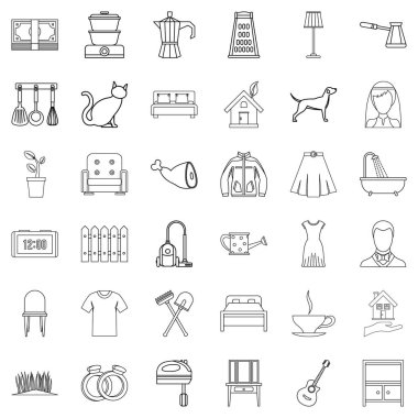 Love Icons set, anahat stili