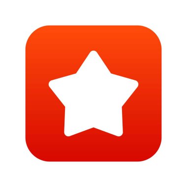 Yıldız simgesi dijital kırmızı