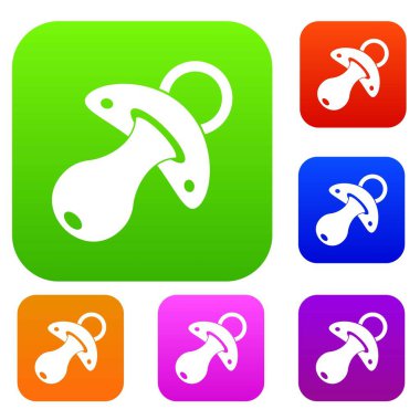 Bebek emziği renk koleksiyonu ayarla