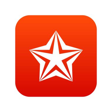 Yıldız simgesi dijital kırmızı