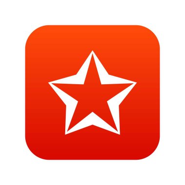 Yıldız simgesi dijital kırmızı