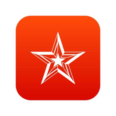 Yıldız simgesi dijital kırmızı